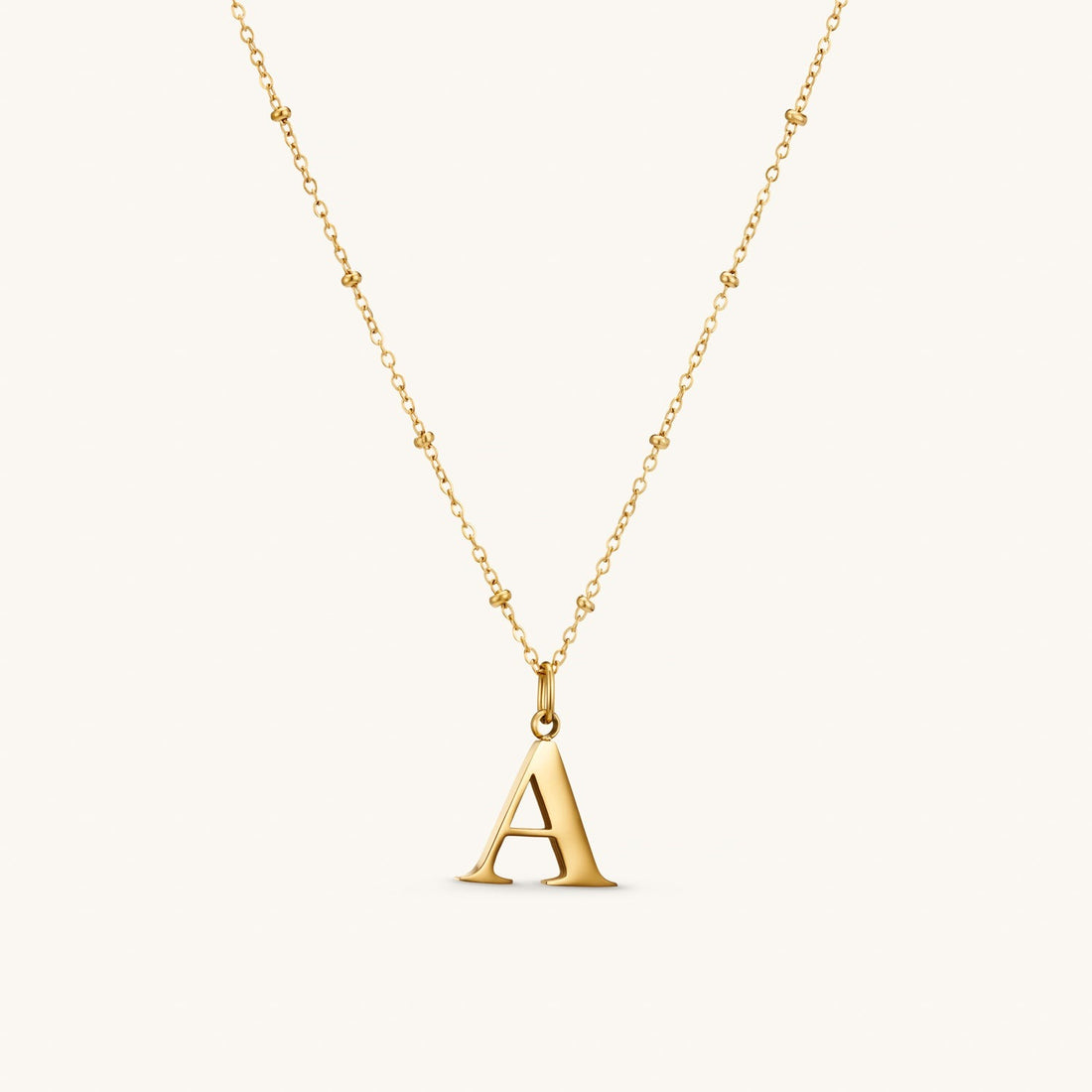 A Initial Necklace In Gold
