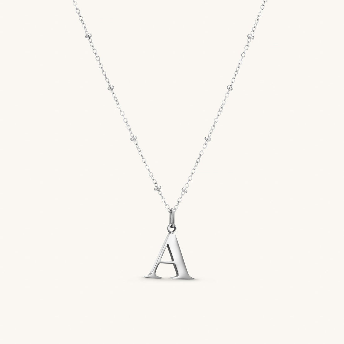 A Initial Necklace In Silver