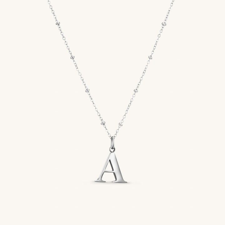 A Initial Necklace In Silver