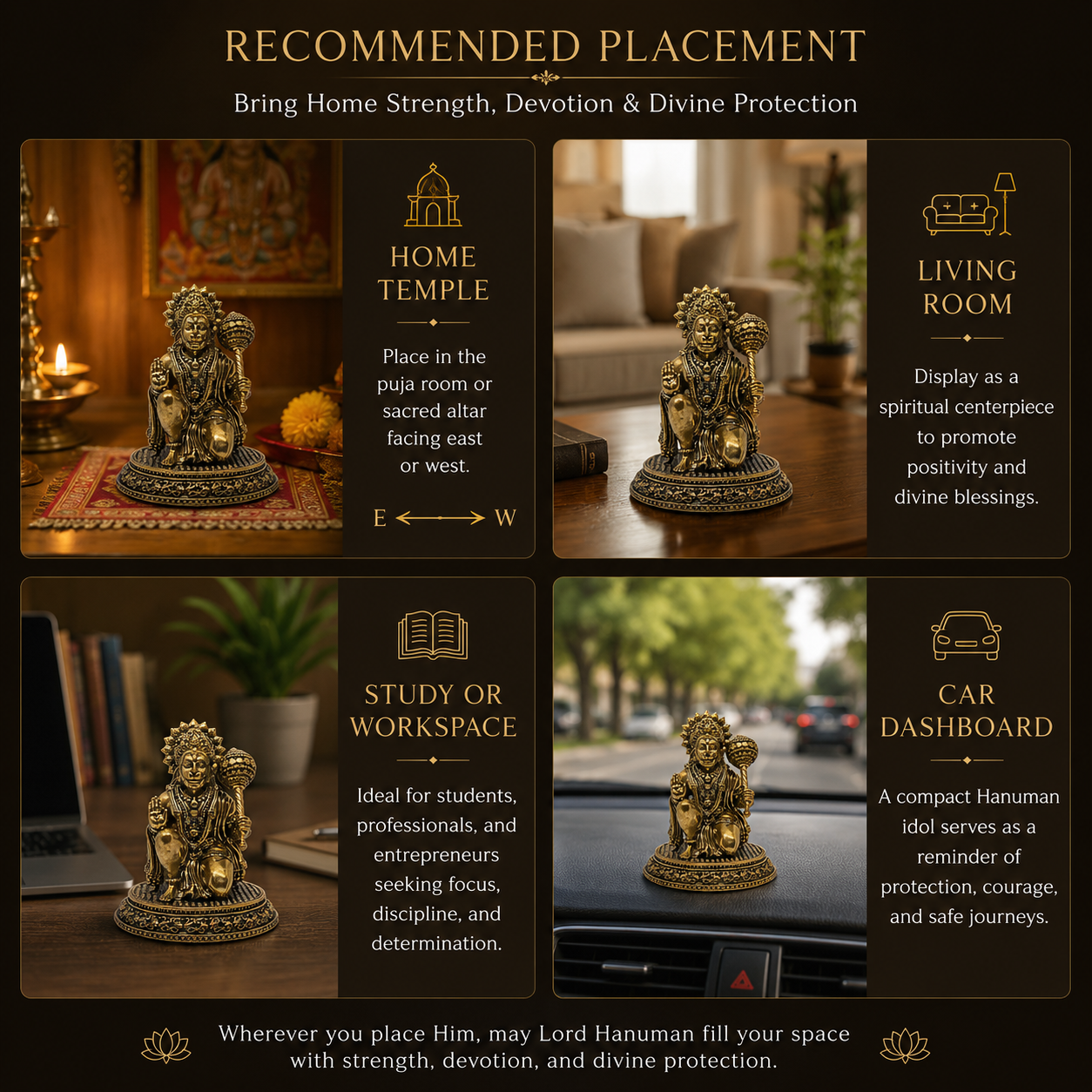 Sankat Mochan — Brass Hanuman, Seated Form