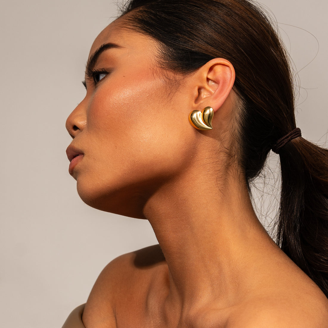 Cheri Stud Earrings Gold