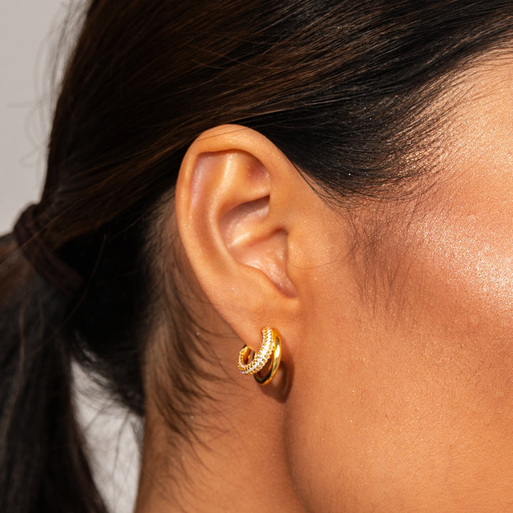 Duo Layered Hoops Gold
