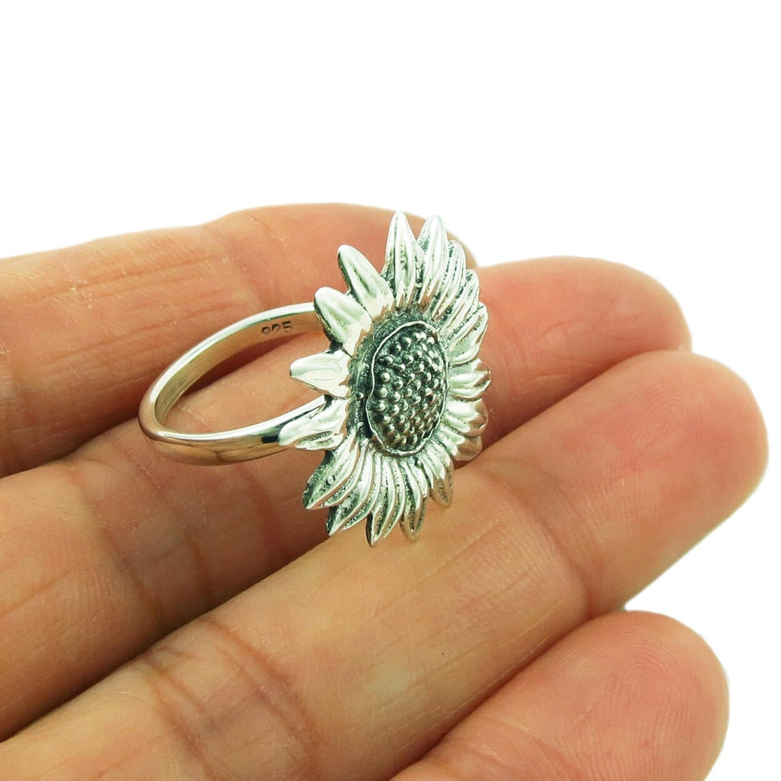 Flower Sterling Silver Sunflower Ring