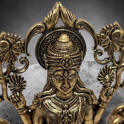 Mahalakshmi — Brass Lakshmi with Ornate Frame
