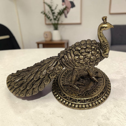 Mayura — Brass Peacock