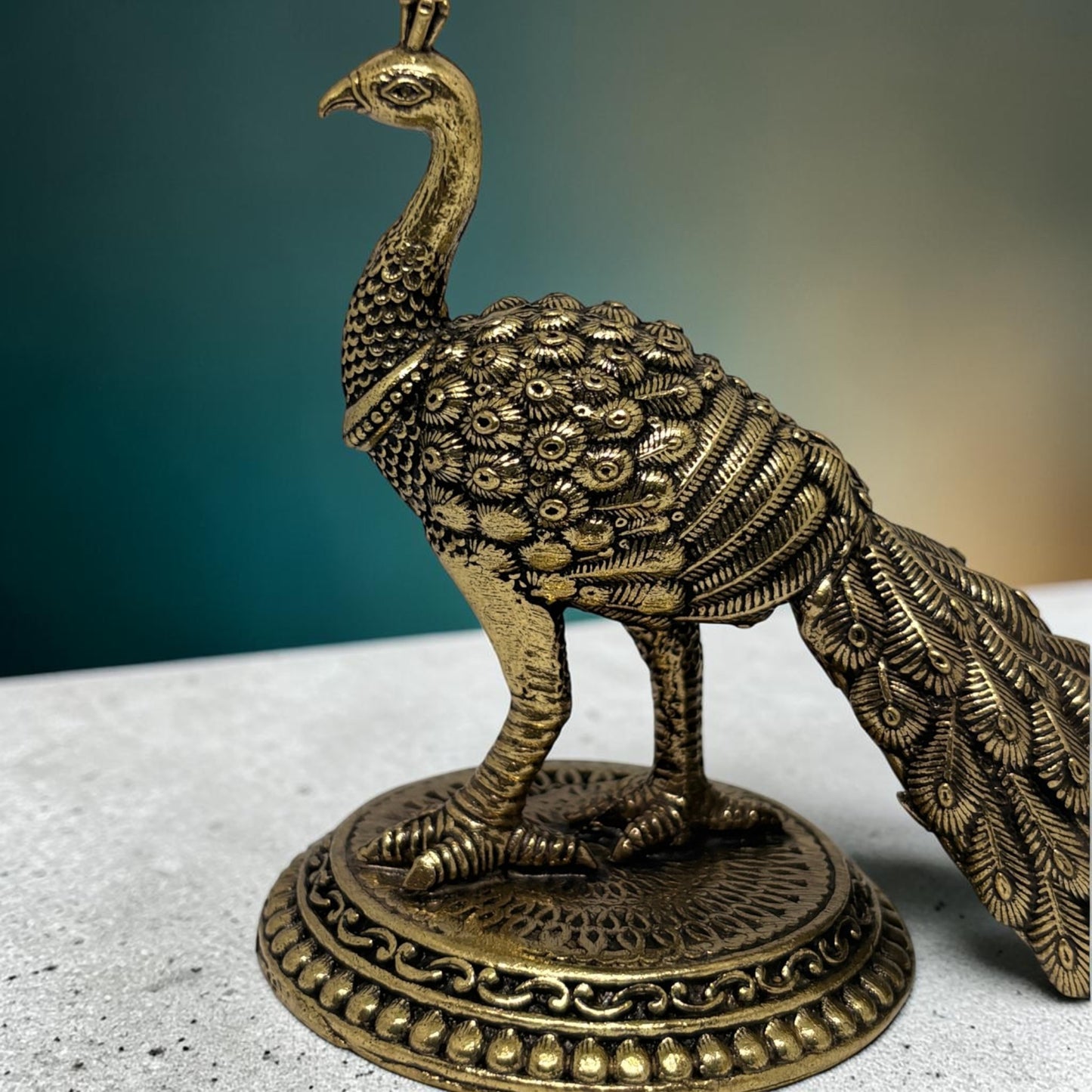 Mayura — Brass Peacock