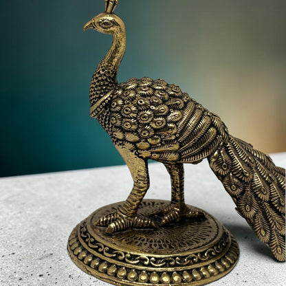 Mayura — Brass Peacock