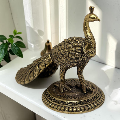 Mayura — Brass Peacock