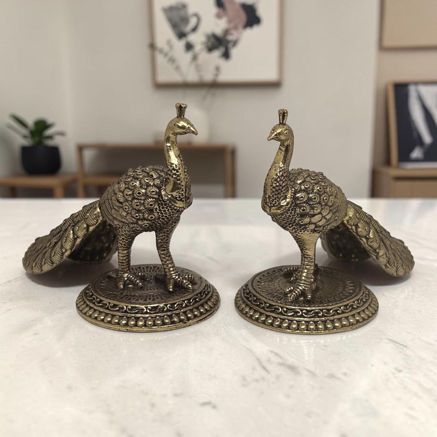 Mayura — Brass Peacock