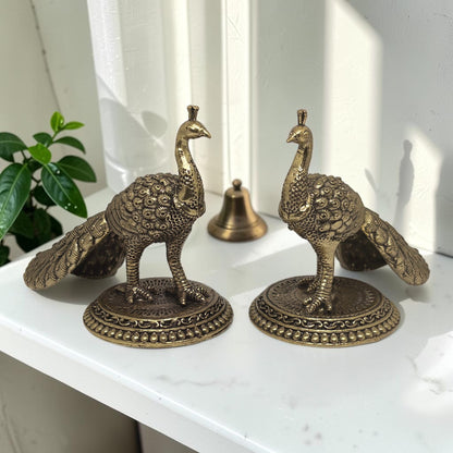 Mayura — Brass Peacock