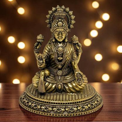 Shri — Brass Lakshmi, Seated Form