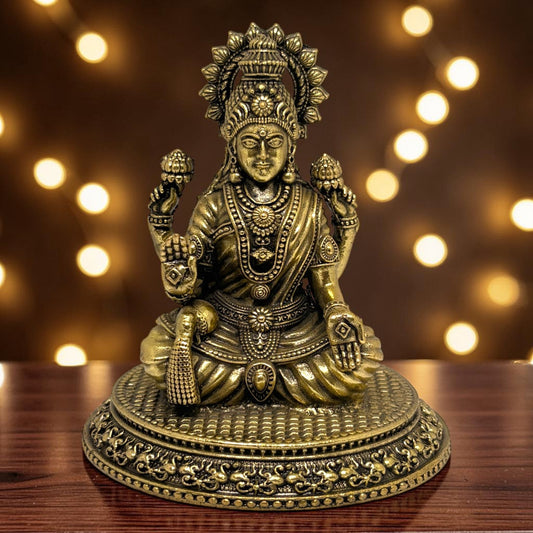 Shri — Brass Lakshmi, Seated Form