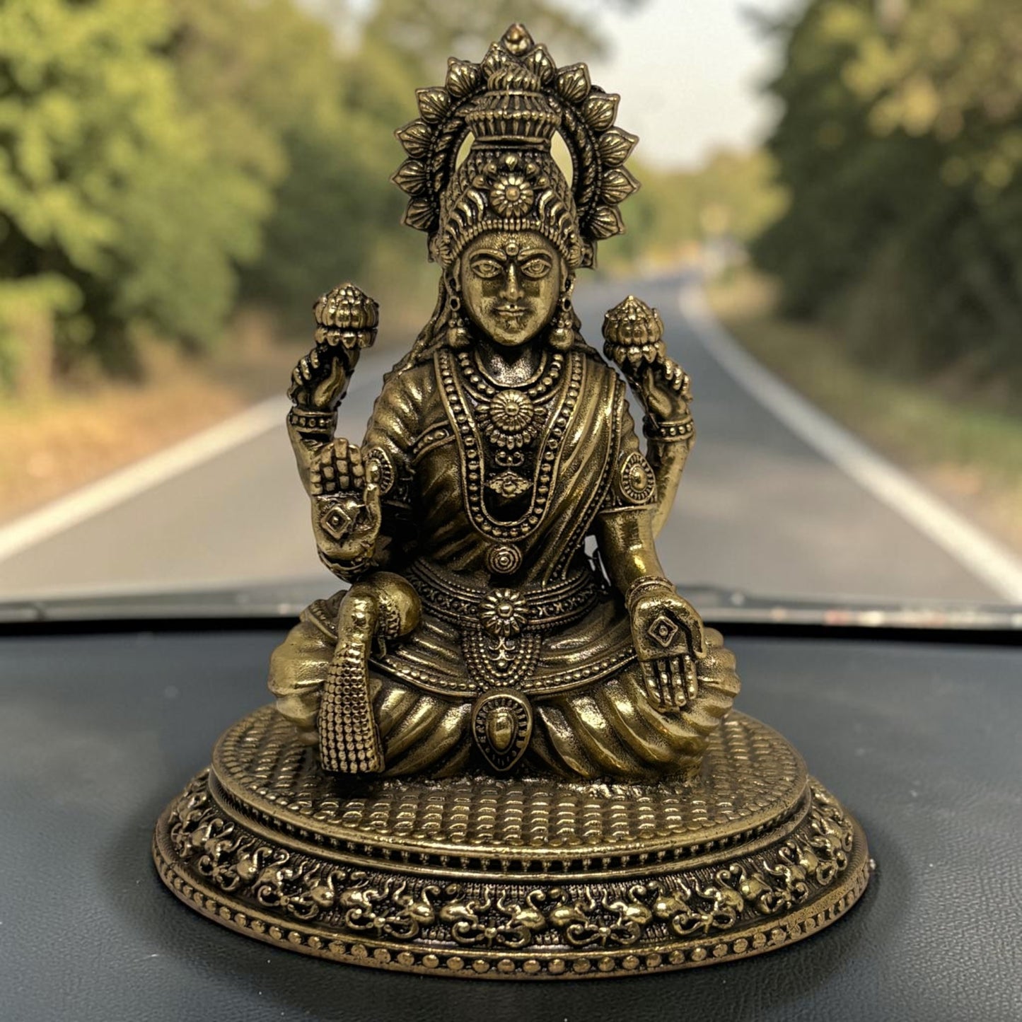 Shri — Brass Lakshmi, Seated Form