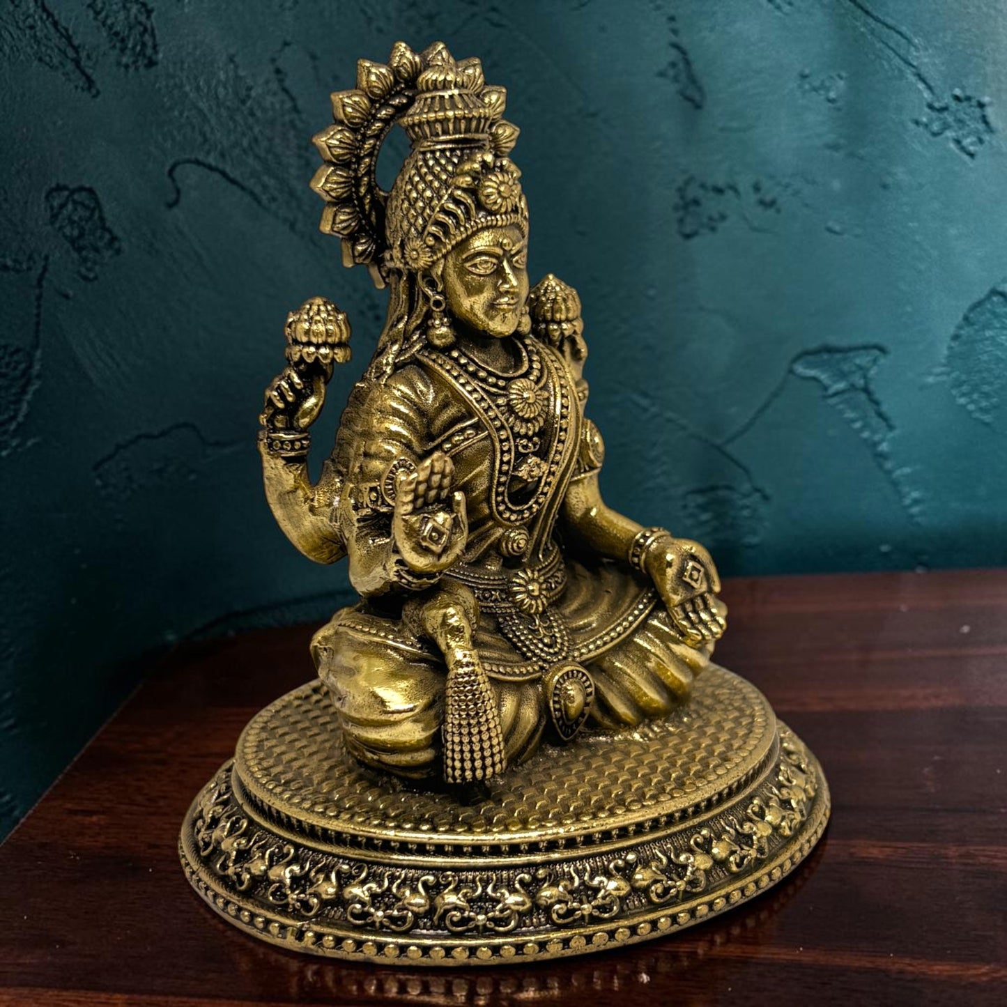 Shri — Brass Lakshmi, Seated Form