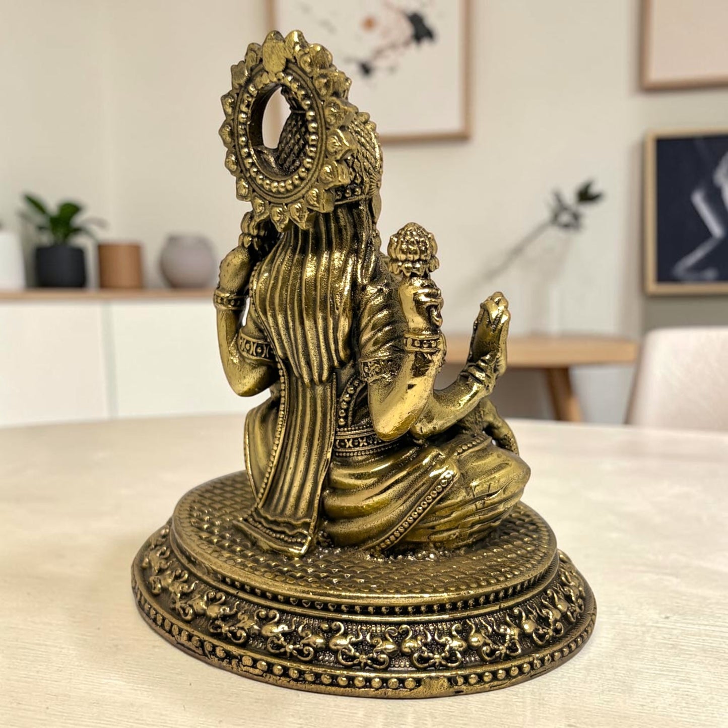 Shri — Brass Lakshmi, Seated Form