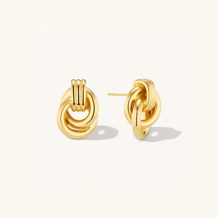 Infinity Stud Earrings Gold