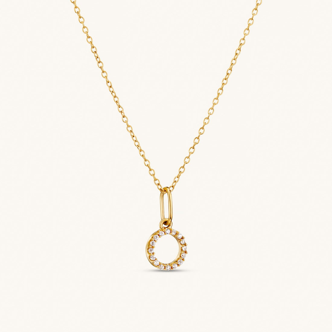 O Crystal Initial Necklace