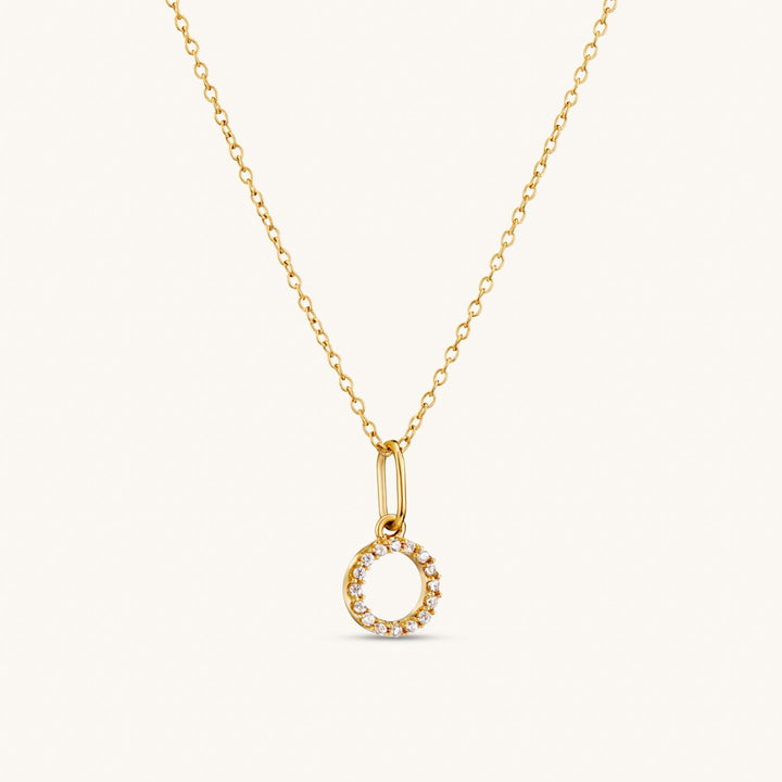 O Crystal Initial Necklace