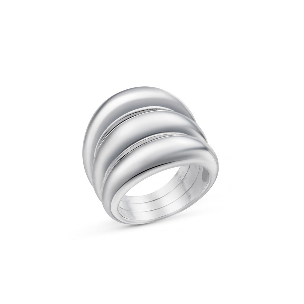 Polished Triple Domed Ring