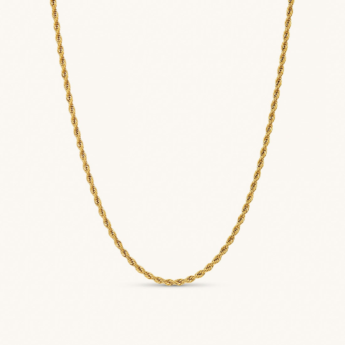 Rope Chain Necklace In Gold