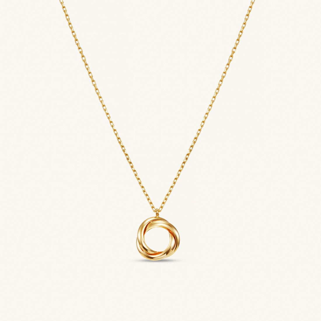 Solid Gold Croissant Necklace