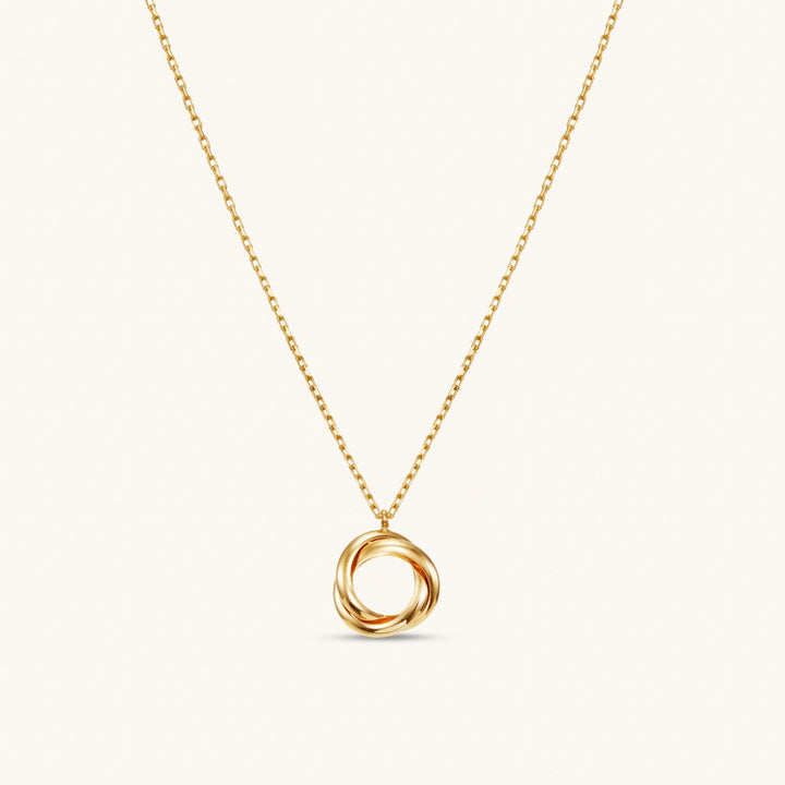 Solid Gold Croissant Necklace