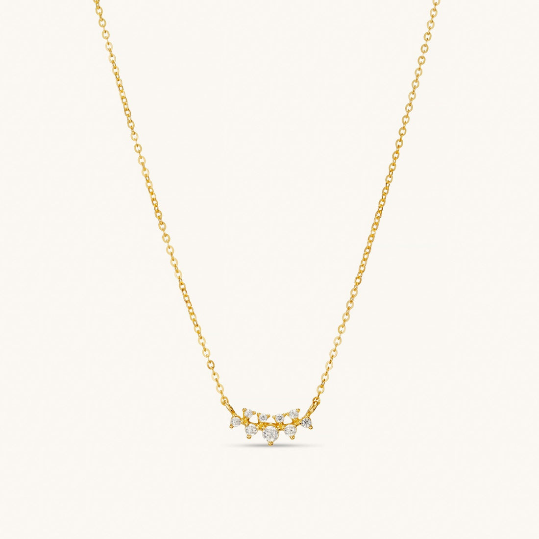 Solid Gold Marquise Necklace