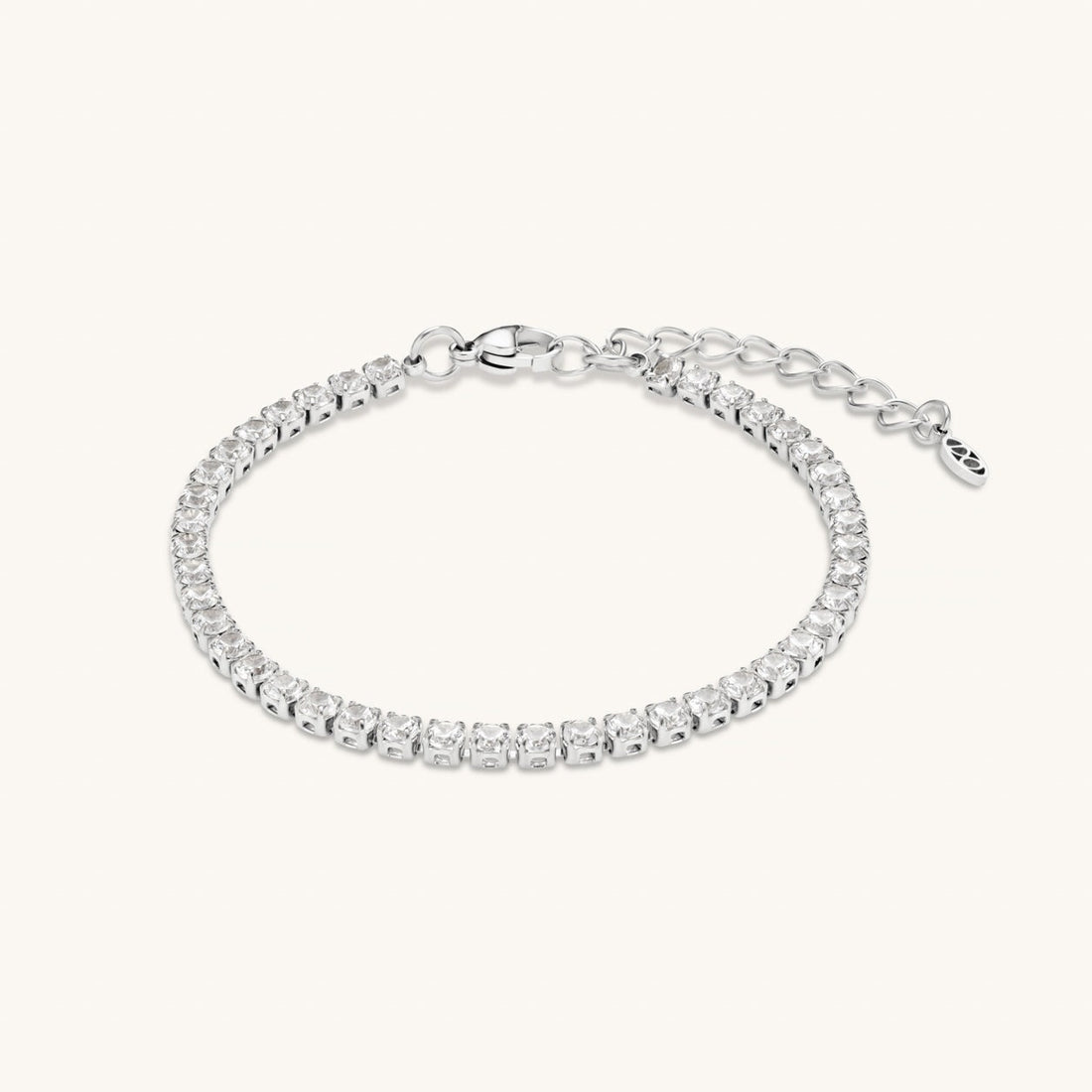 Tennis Chain Bracelet Silver