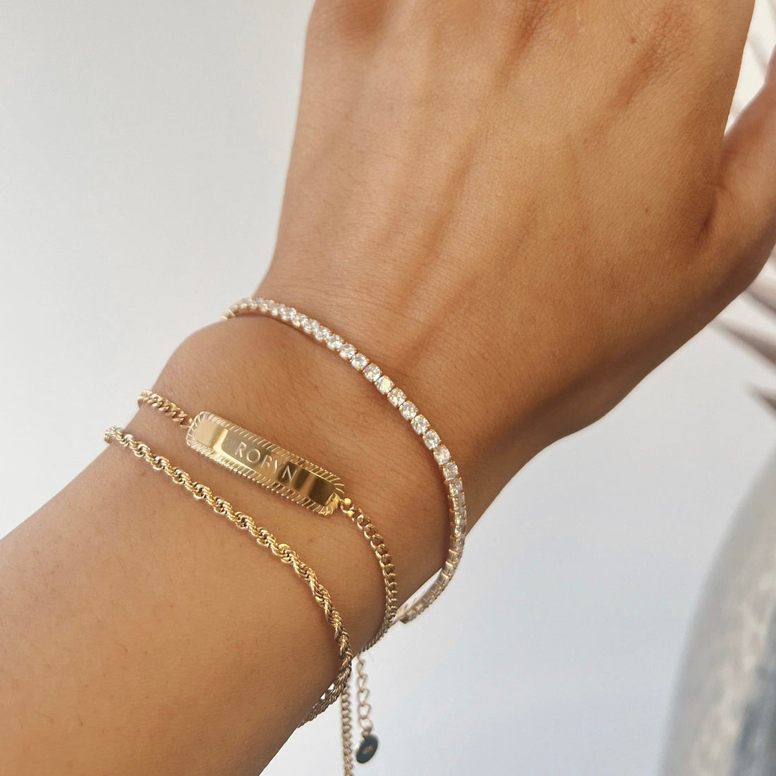 Tennis Chain Bracelet in Gold

