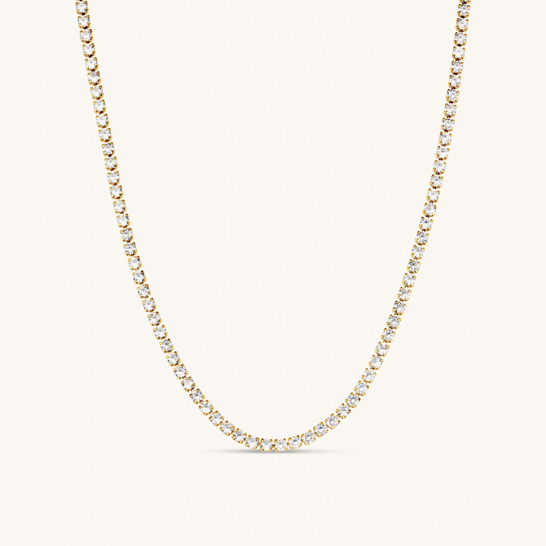 Tennis Necklace in Gold