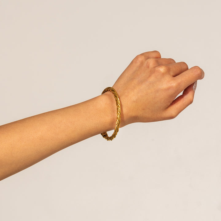 Woven Cuff Bracelet Gold