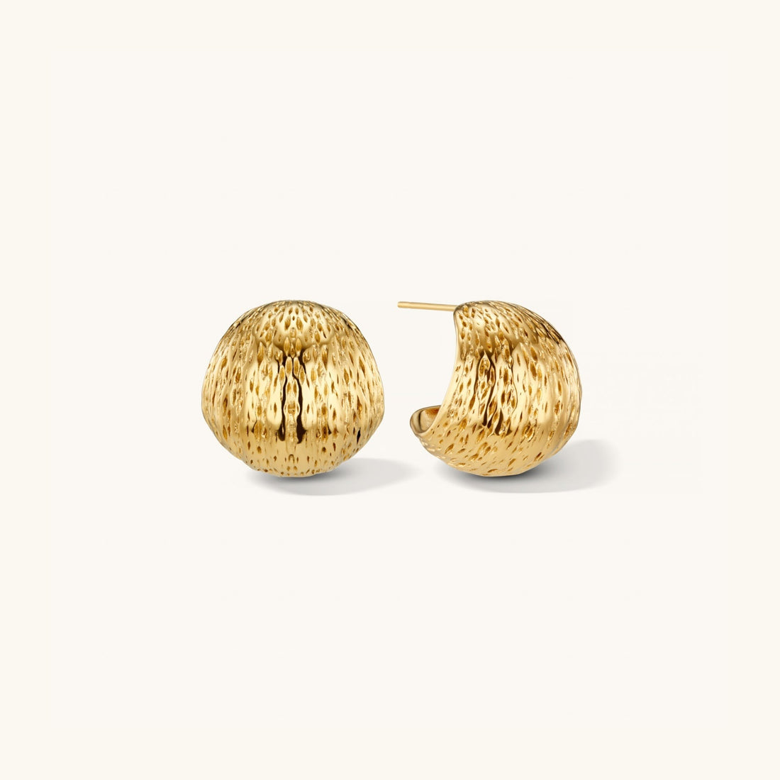 Woven Stud Earrings Gold