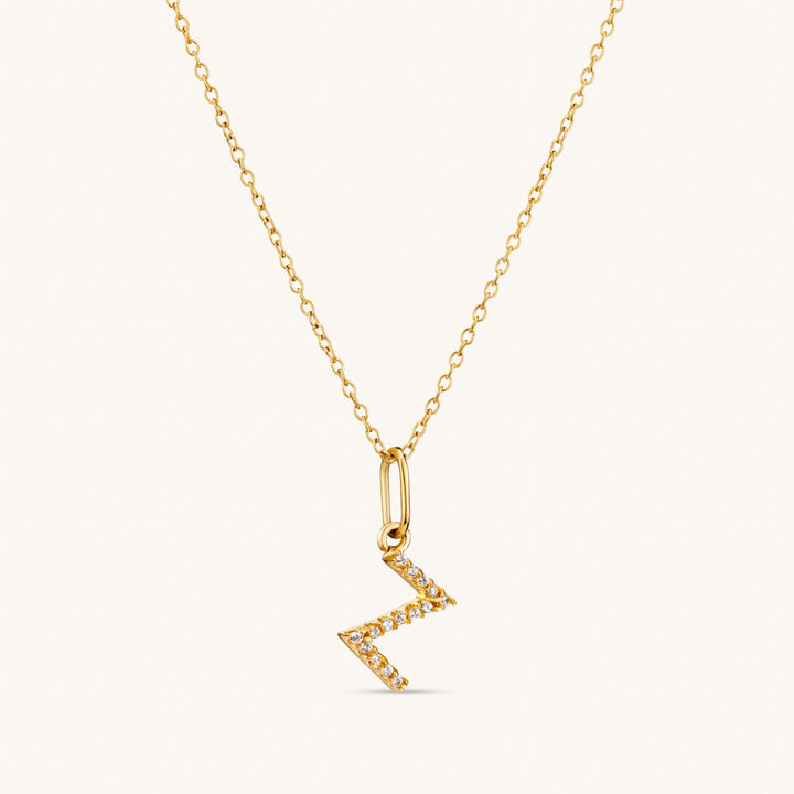 Z Crystal Initial Necklace