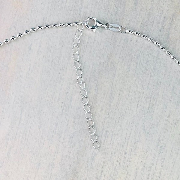 16 - 18 inch High Polished Sterling Silver 'Bean' Chain