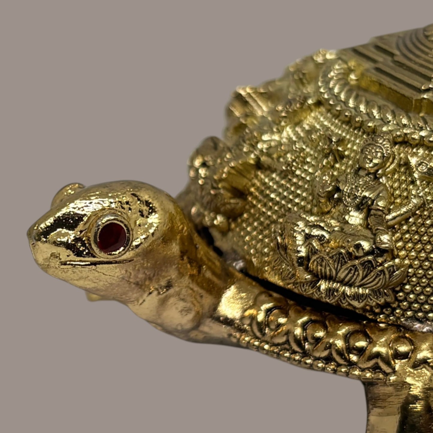 Kurma Shri — Brass Tortoise with Lakshmi & Sri Yantra